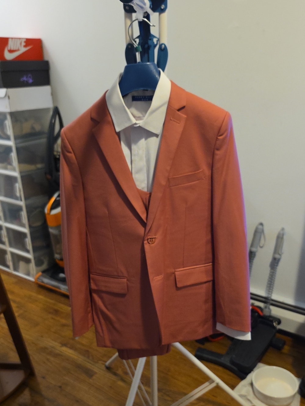 Perry Ellis Boy's 3-Piece Suit with complimentary Shirt In a Crisp White